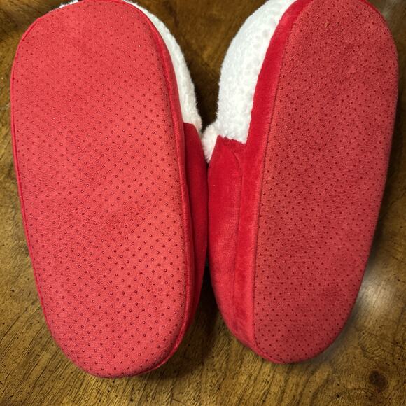 Adult Santa Slippers Size Large Children’s Place Fuzzy Comfy Christmas Holiday - Picture 5 of 6